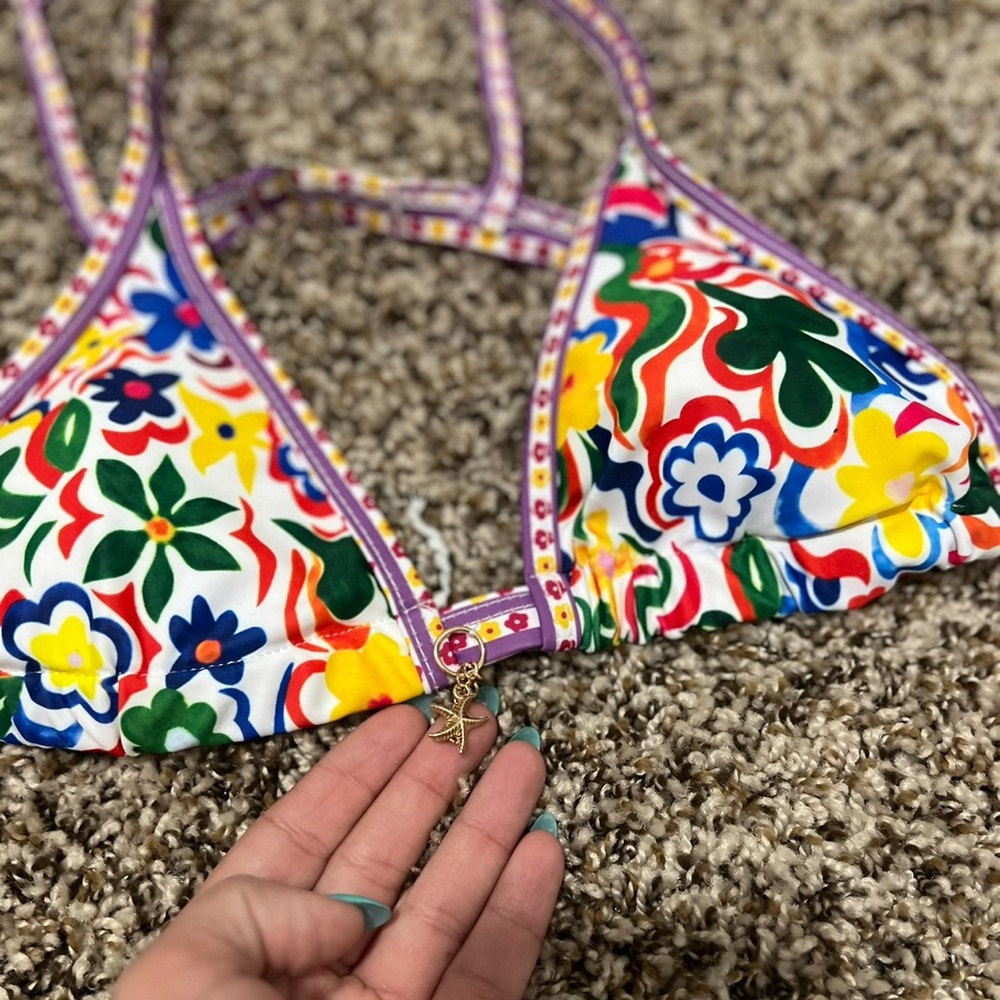 Colorful Floral Bikini Set - Picture 2 of 3